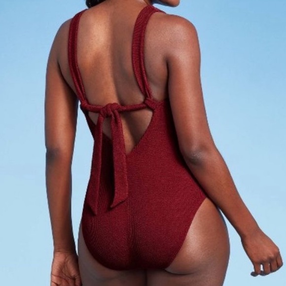 NWT Kona Sol Women's Pucker Square Neck Medium Coverage One Piece Swimsuit szXL - Picture 6 of 8